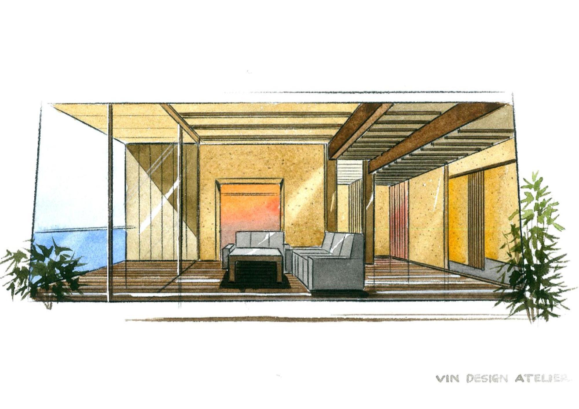 Amane Resort Seikai Beppu Kamer foto Interior design sketch